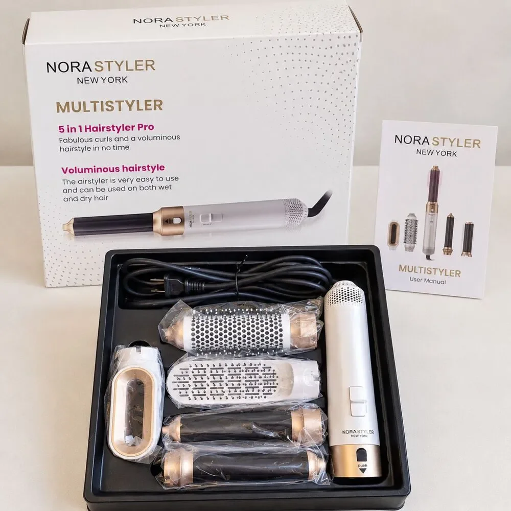 NoraStyler New York MultiStyler 5 in 1 Hairstyler Pro Hair Dryer Curling Set